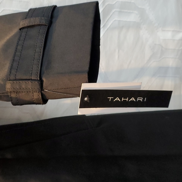 NWT Tahari Maggie Black Trench Coat with Leopard detail size Small. - Picture 12 of 14